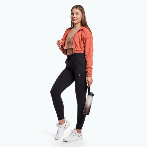 GYMSHARK x Kendra & Kathryn Burnt Orange Cropped Zip Up Hoodie Size XSmall - Picture 6 of 13